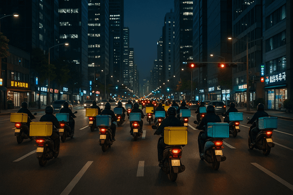 K-Delivery in Seoul night