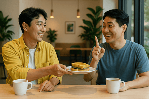 Korean dining table with shared dishes