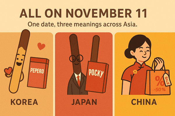 Pepero, Pocky, and Singles Day — three faces of November 11 in Asia